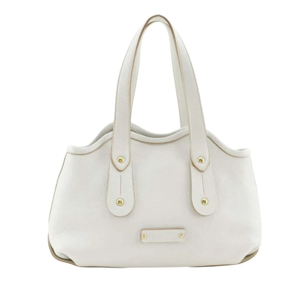 Salvatore Ferragamo Leather Tote White Leather Very good - Front View