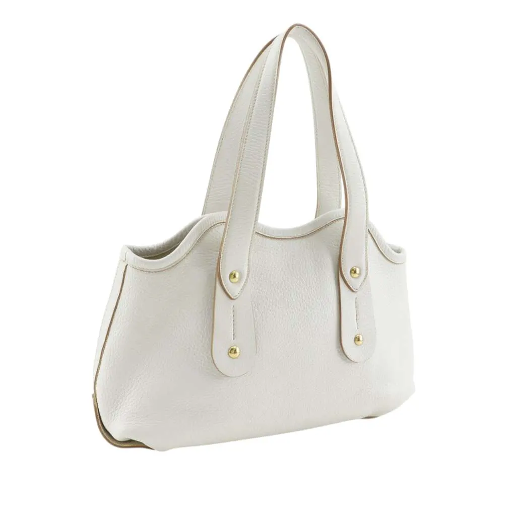 Salvatore Ferragamo Leather Tote White Leather Very good - Inside View