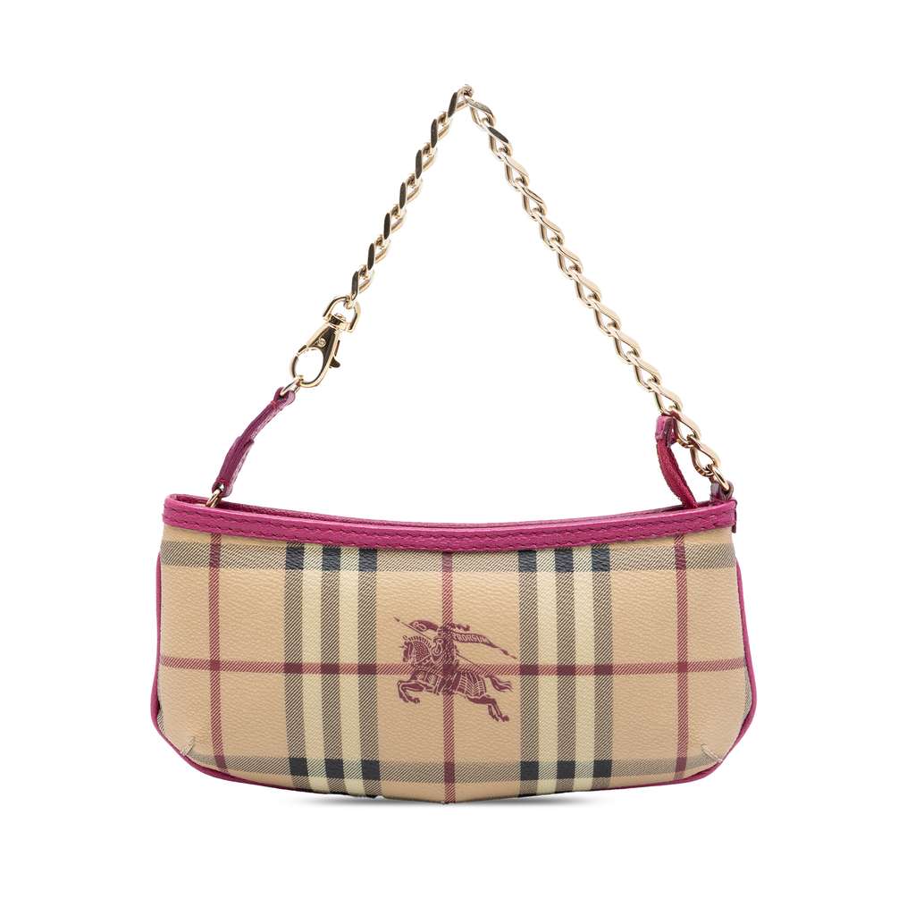 Burberry Haymarket Check Coated Canvas Clara Pochette