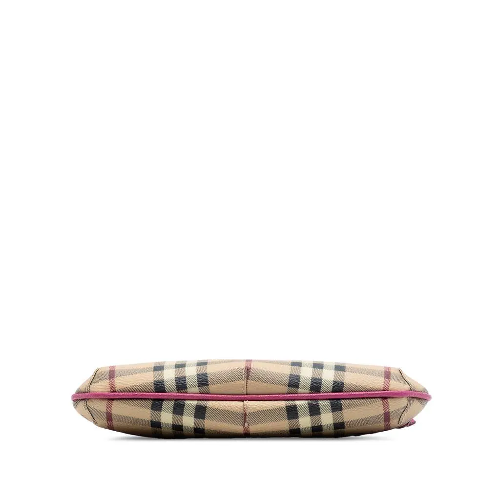 Burberry Haymarket Check Coated Canvas Clara Pochette Beige Canvas Very good - Inside View