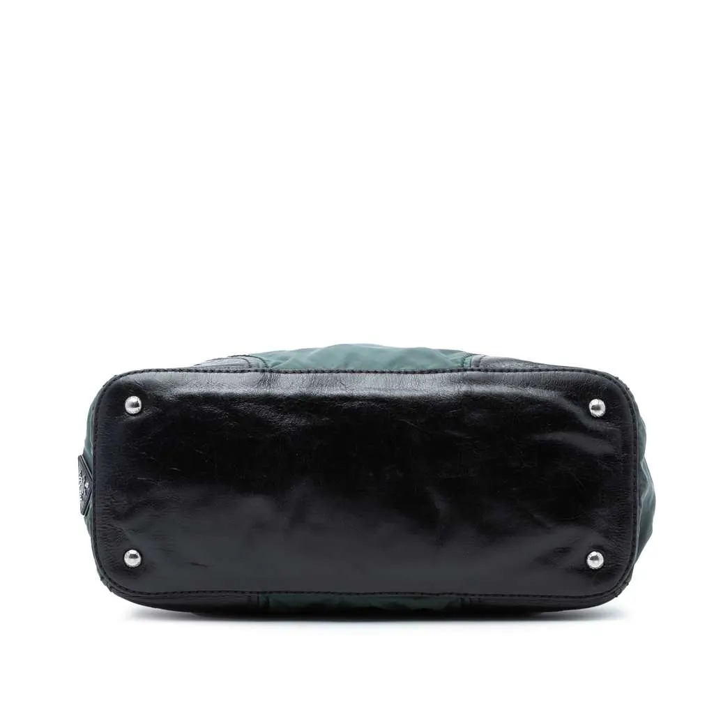 Prada Tessuto Push Lock Convertible Tote Green Very good - Inside View