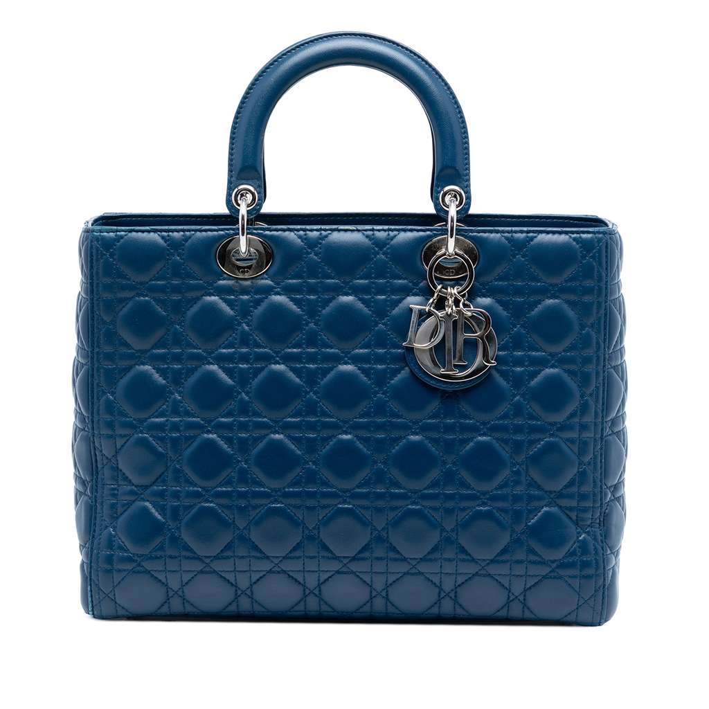 Dior Large Lambskin Cannage Lady Dior