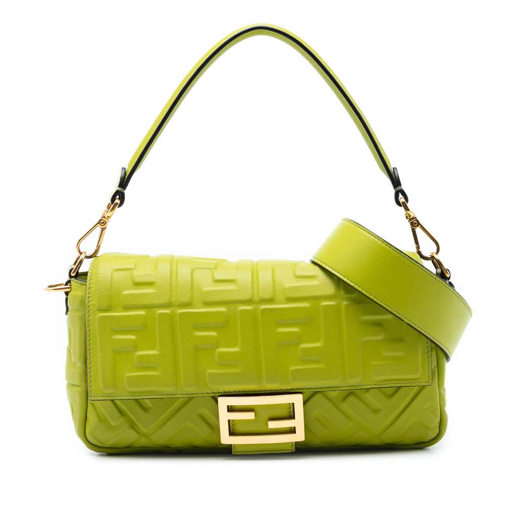 Fendi حقيبة باغيت من الجلد المنقوش من زوكا