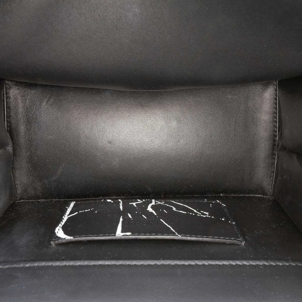 Balmain Printed Leather Ring Box 20 Crossbody Black Leather Very good - Model View