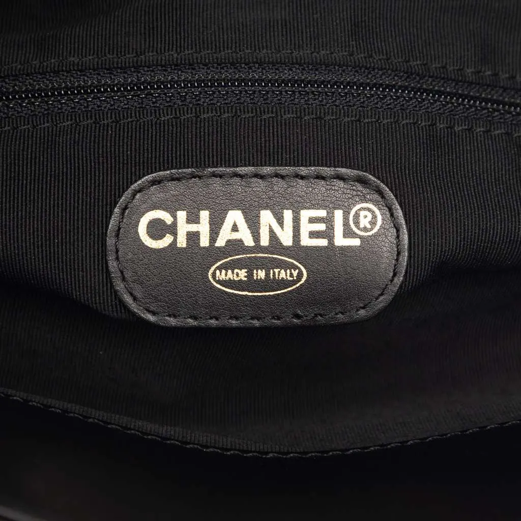 Chanel CC Lambskin Tortoise Shell Top Handle Tote Black Leather Very good - Box View