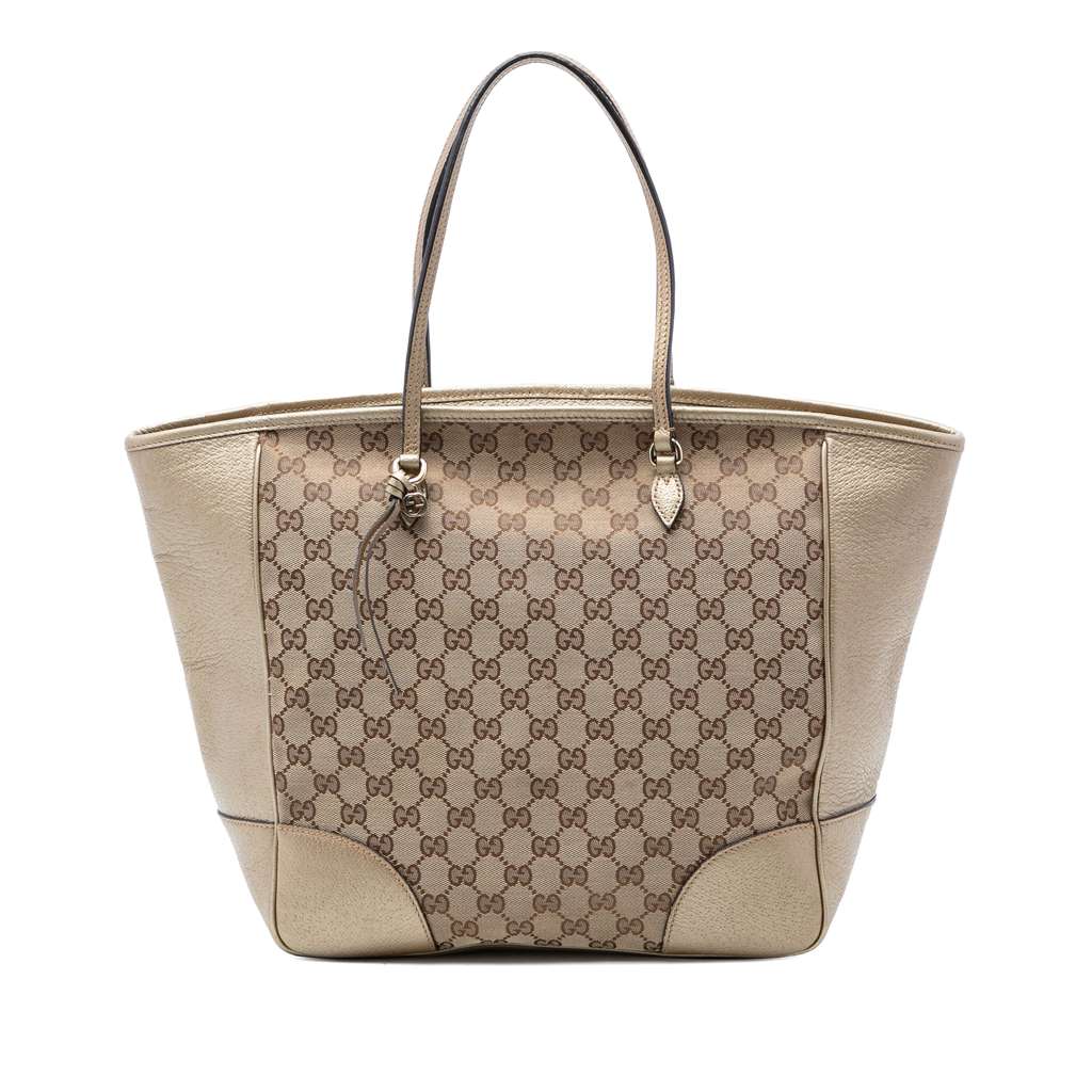 Gucci GG Canvas and Leather Bree Tote