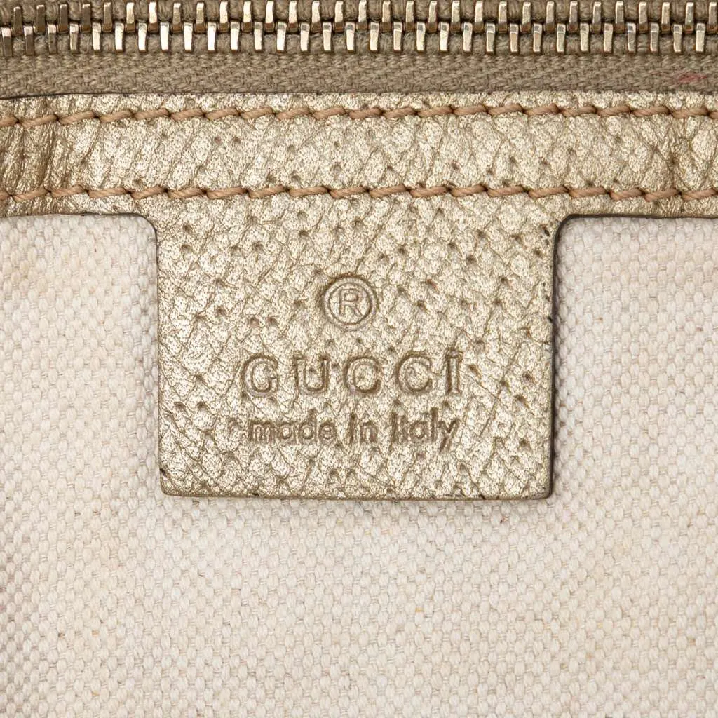 Gucci GG Canvas and Leather Bree Tote Beige Leather Good - Box View
