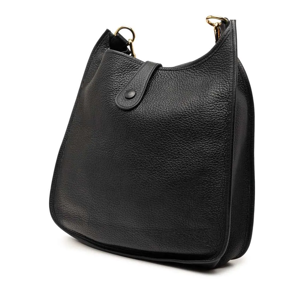 Hermès Clemence Evelyne I PM Black Leather Very good - Back View