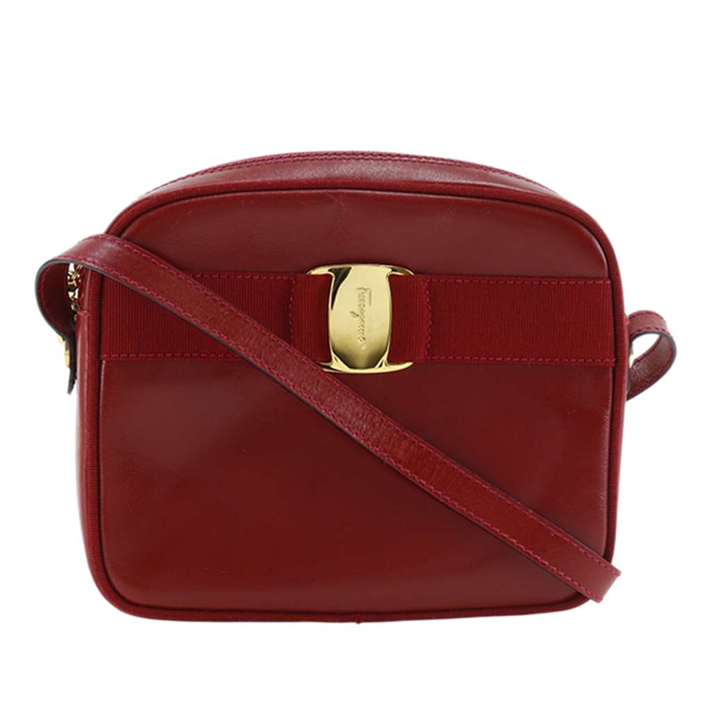 Salvatore Ferragamo حقيبة كروسبودي جلدية مزينة بفيونكة فارا