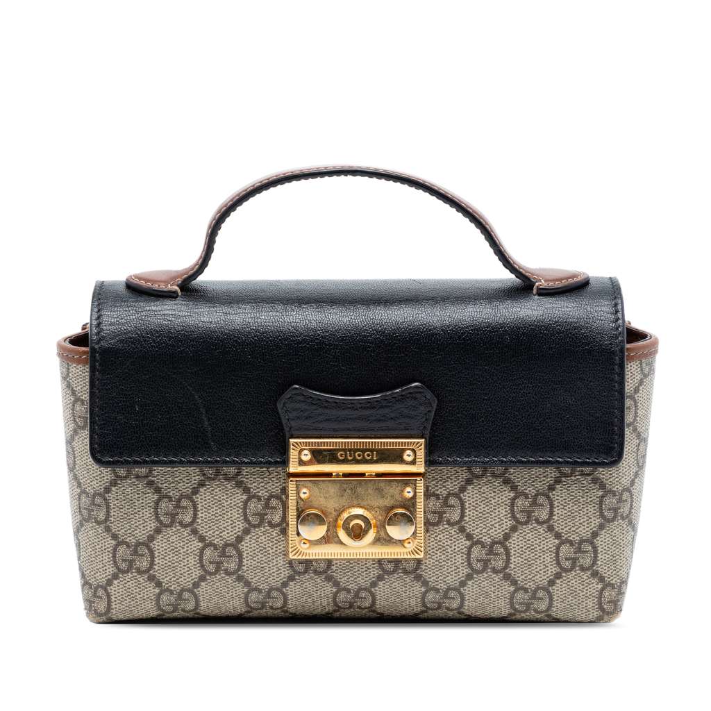 Gucci Mini GG Supreme Padlock Satchel