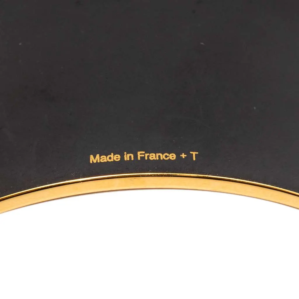 Hermès Extra Wide Harnais des Presidents Enamel Bangle 65 White Very good - Model View