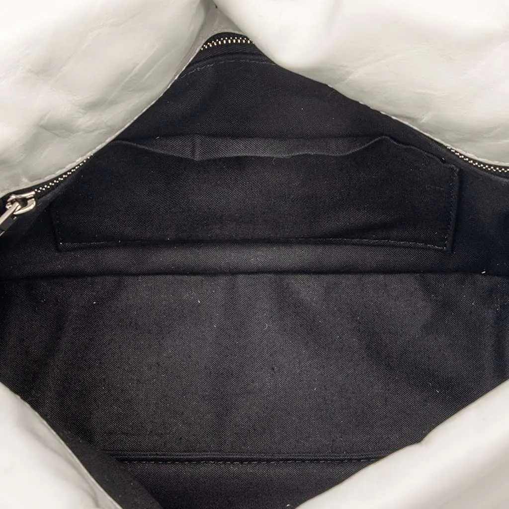Balenciaga Small Calfskin Monaco Sling Shoulder Bag White Leather Very good - Model View