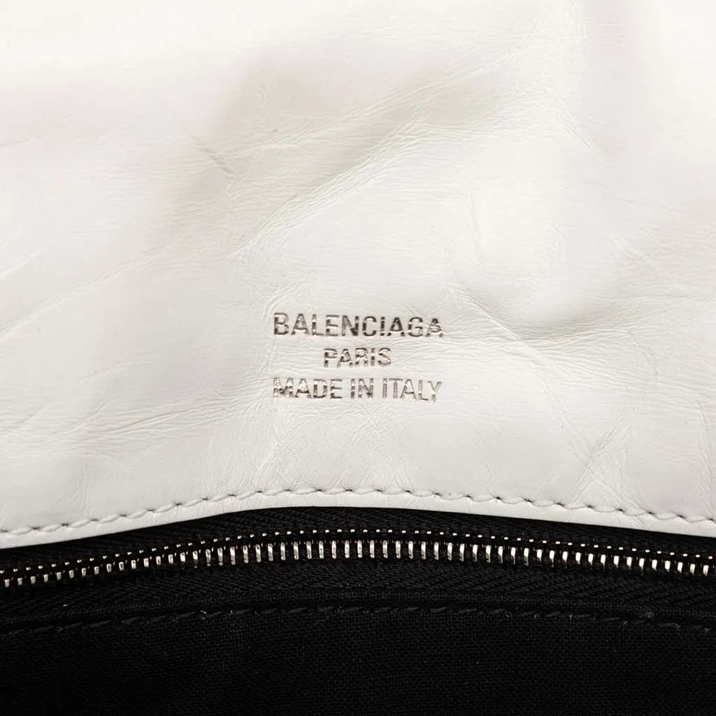 Balenciaga Small Calfskin Monaco Sling Shoulder Bag White Leather Very good - Box View