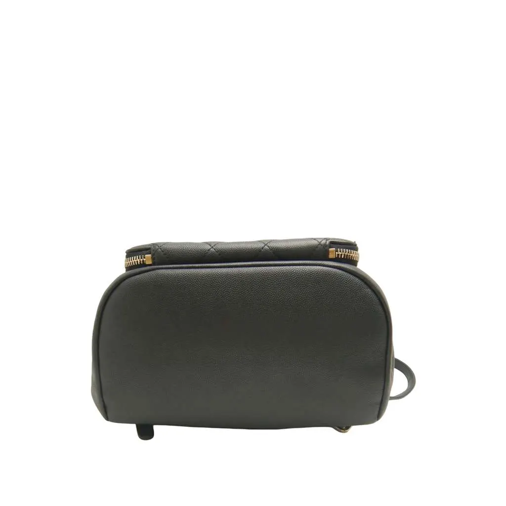 Chanel Business Affinity Caviar Backpack Black Leather Very good - Model View