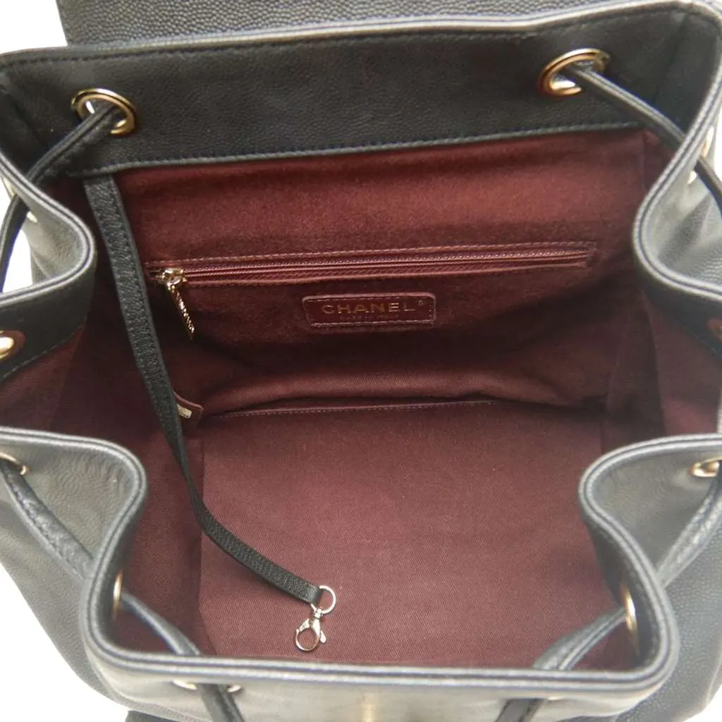 Chanel Business Affinity Caviar Backpack Black Leather Very good - Box View