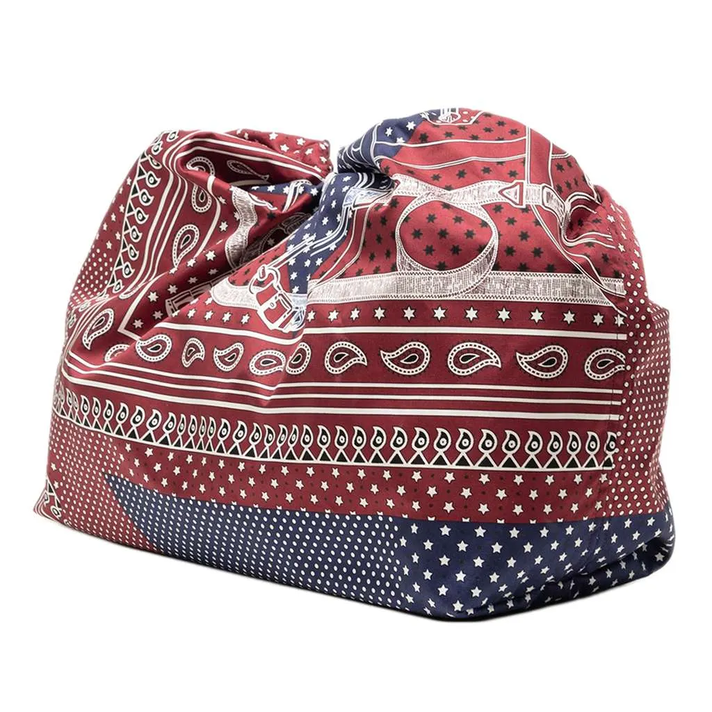 Hermès Silk Eperon d Or Bandana Sac Musardine Insert Pouch Red Silk Very good - Back View