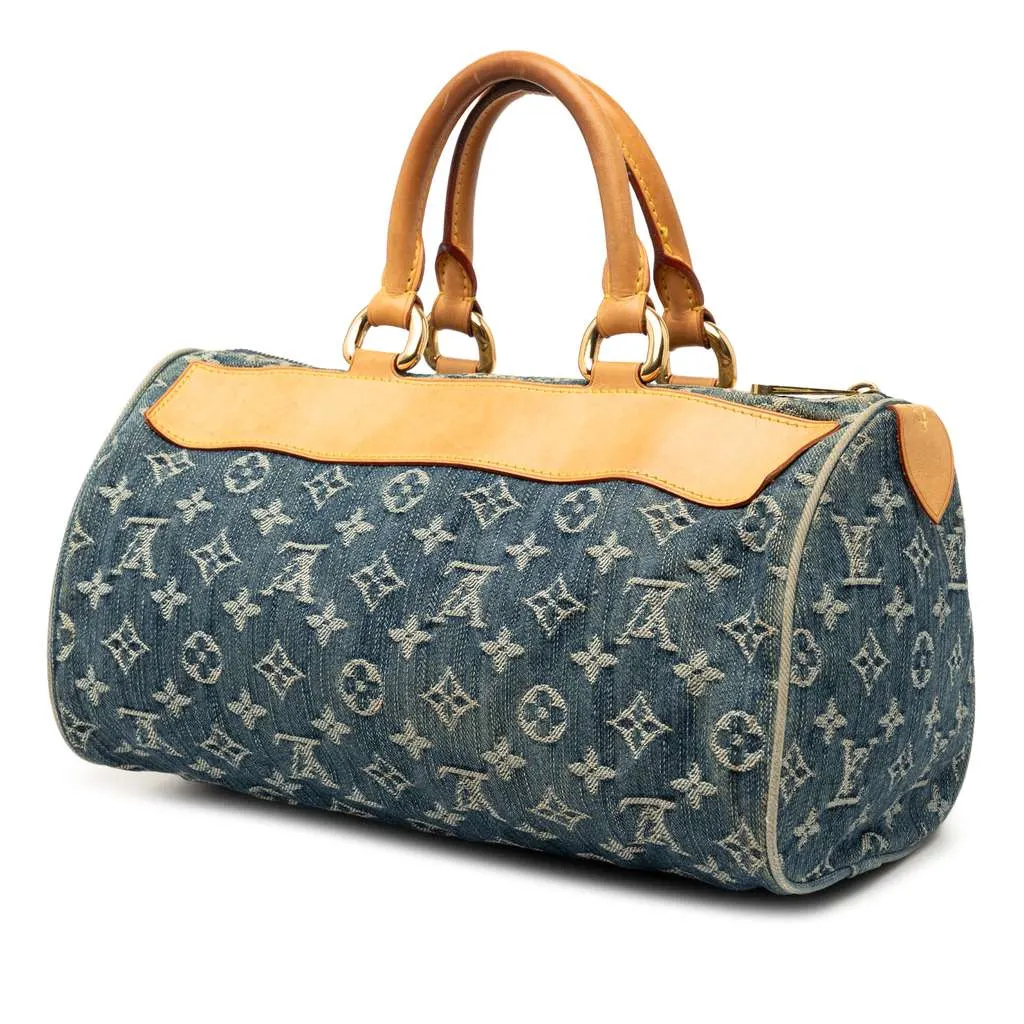 Louis Vuitton Monogram Denim Neo Speedy 30 Blue Denim Very good - Back View