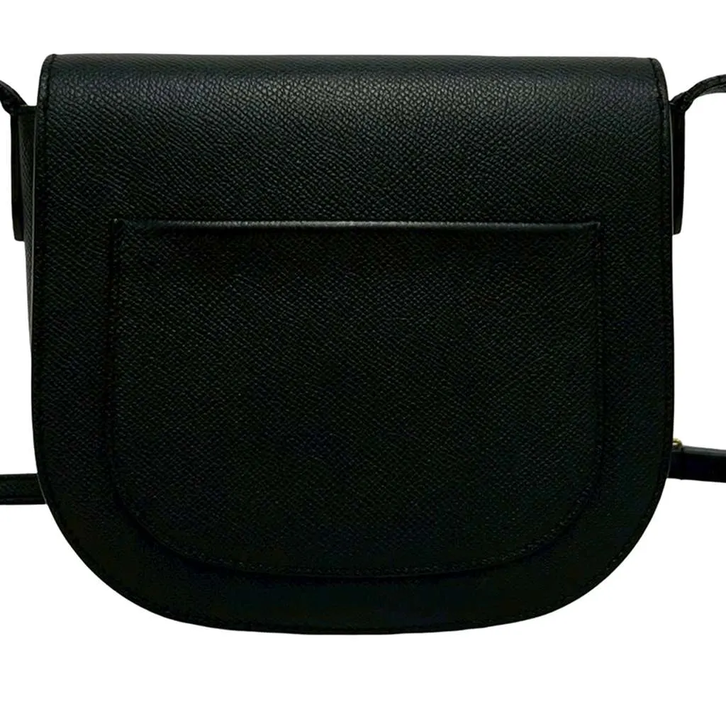 Celine Small Grained Calfskin Trotteur Crossbody Black Leather Very good - Back View