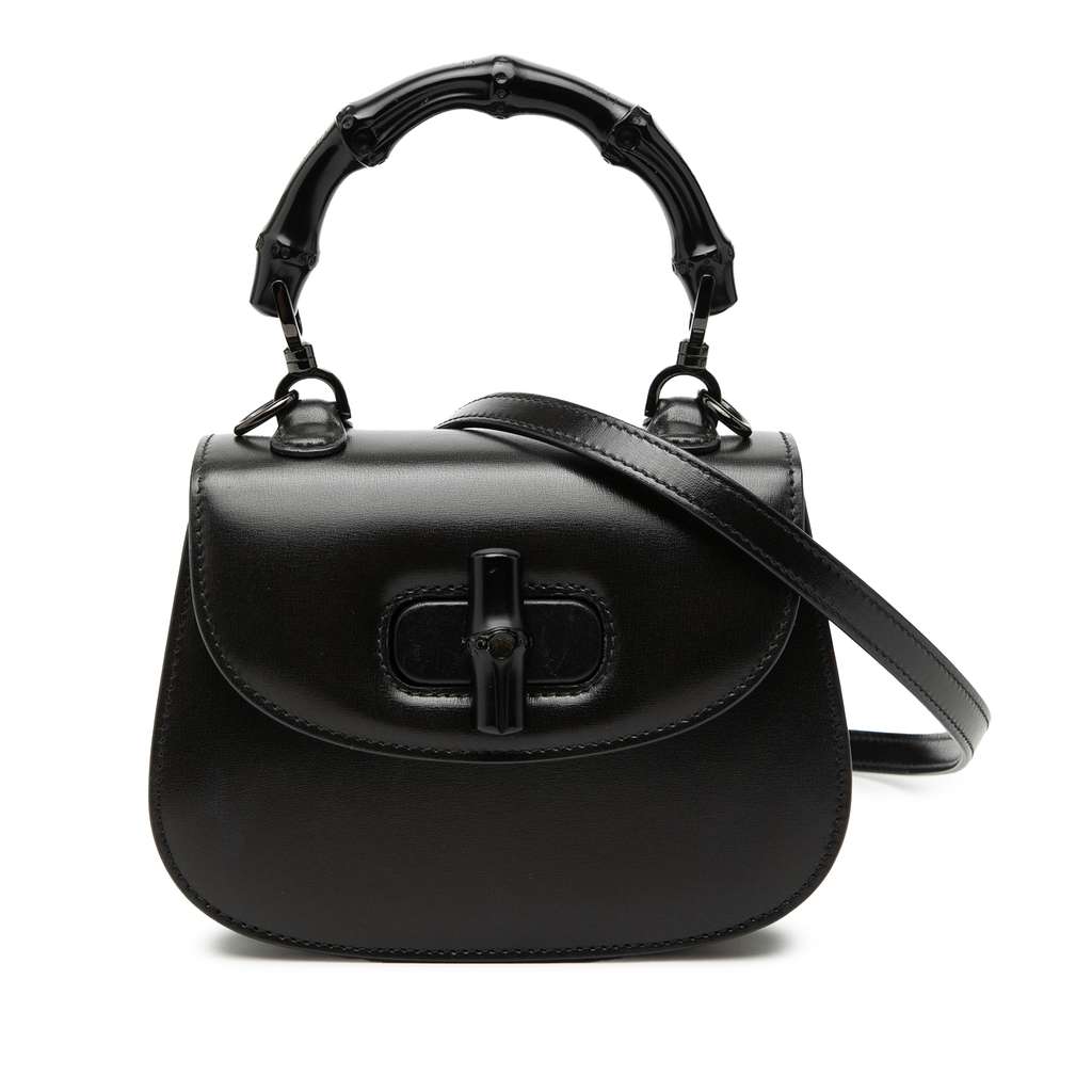Gucci Mini Calfskin 1947 Bamboo Top Handle Bag