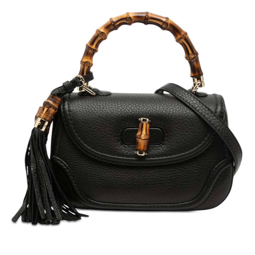 Gucci Small Leather New Bamboo Satchel