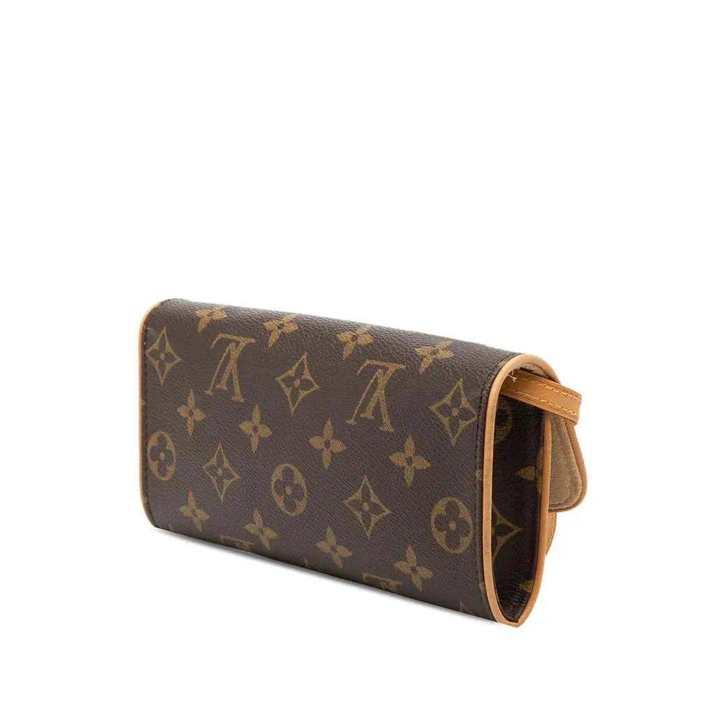 Louis Vuitton Monogram Pochette Twin PM Brown Canvas Very good - Back View