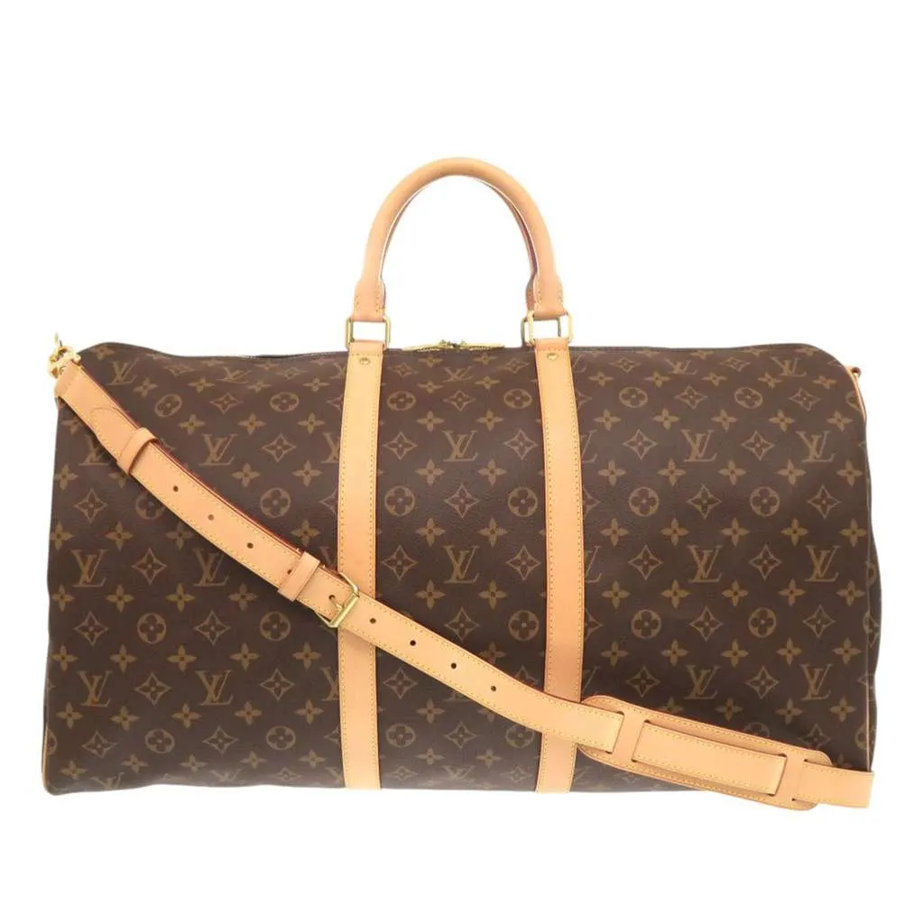 Louis Vuitton Monogram Keepall Bandouliere 55 Brown Very good - Front View