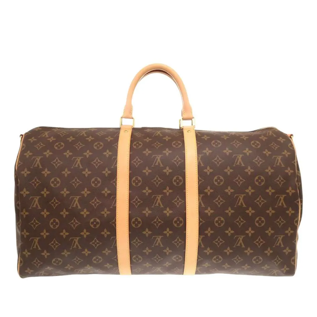 Louis Vuitton Monogram Keepall Bandouliere 55 Brown Very good - Back View