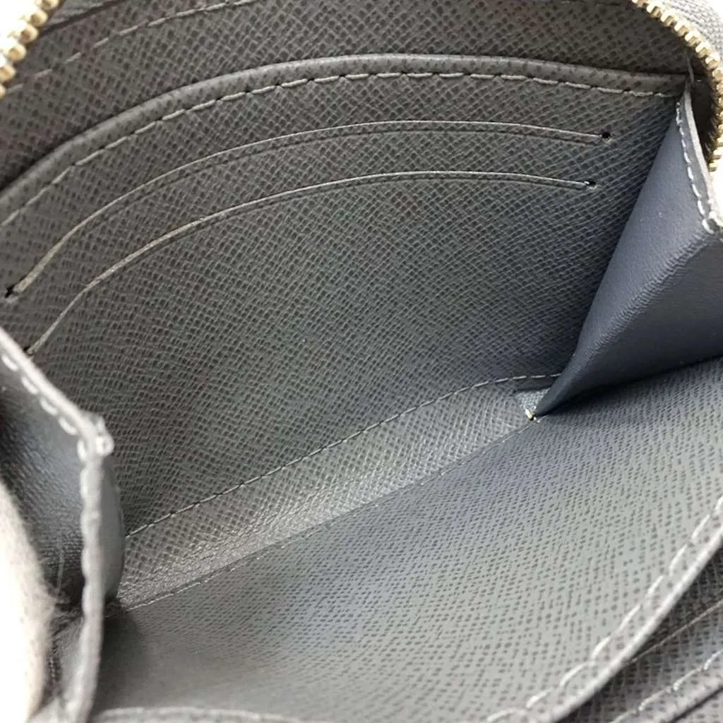 Louis Vuitton Monogram Denim Zippy Coin Purse Grey Denim Very good - Box View