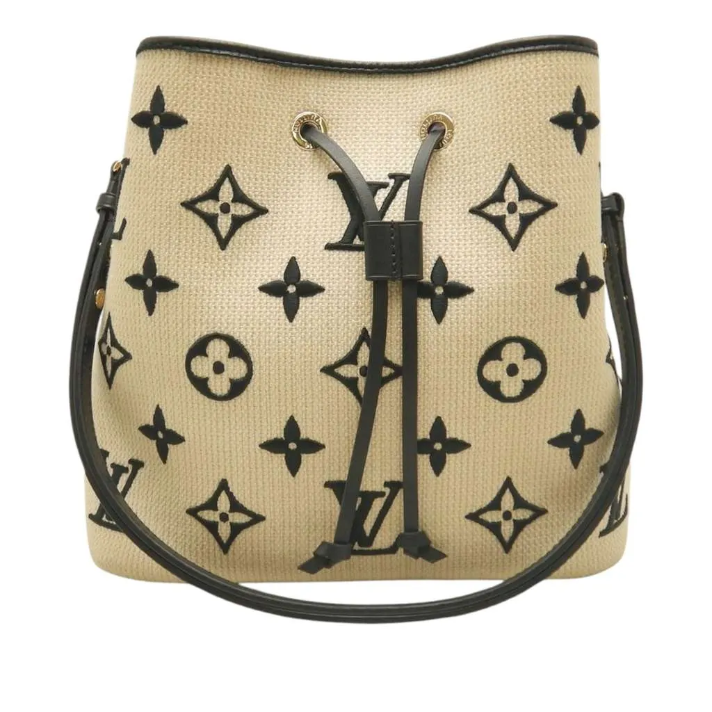 Louis Vuitton Monogram By the Pool Neonoe MM Brown Cotton Very good - Front View