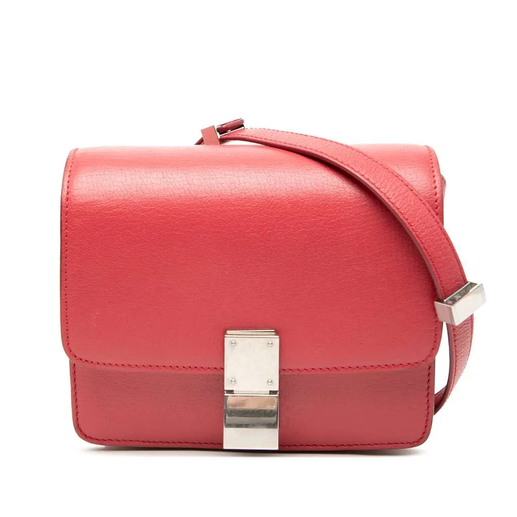 Celine Small Calfskin Classic Box Red Leather Very good - Front View
