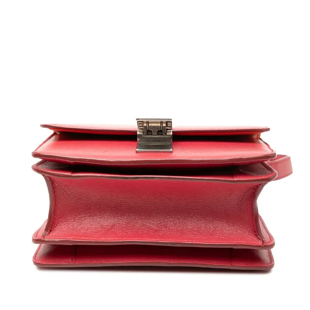 Celine Small Calfskin Classic Box Red Leather Very good - Inside View