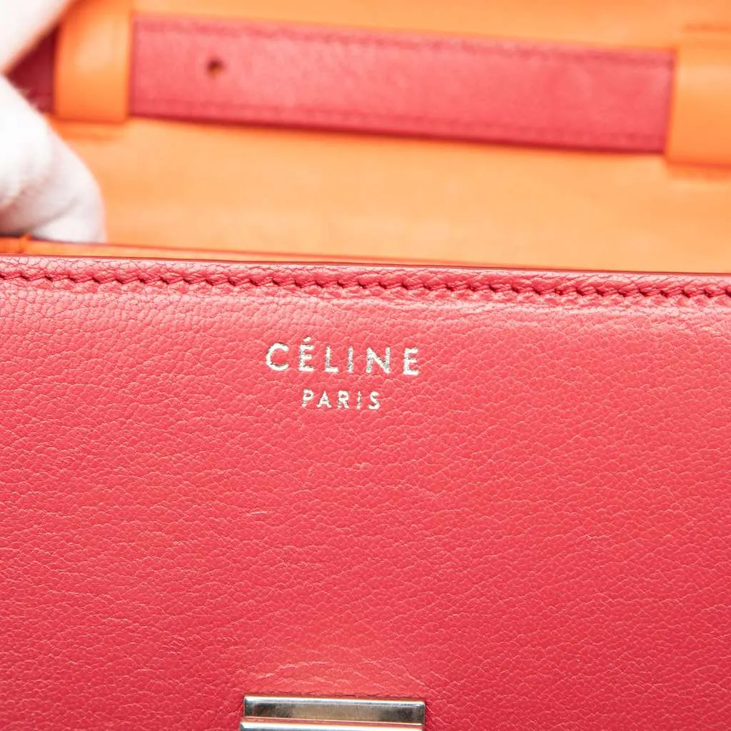 Celine Small Calfskin Classic Box Red Leather Very good - Box View