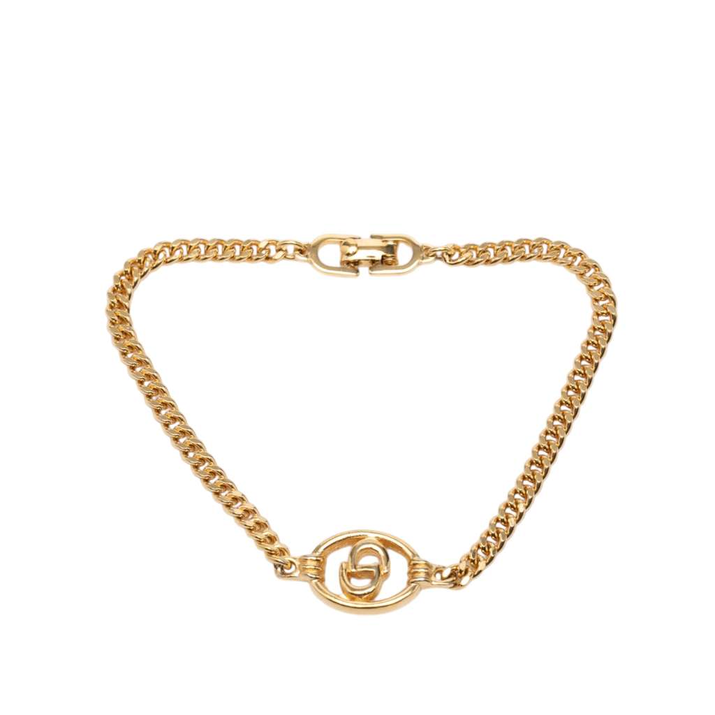 Dior سوار مطلي بالذهب بشعار CD