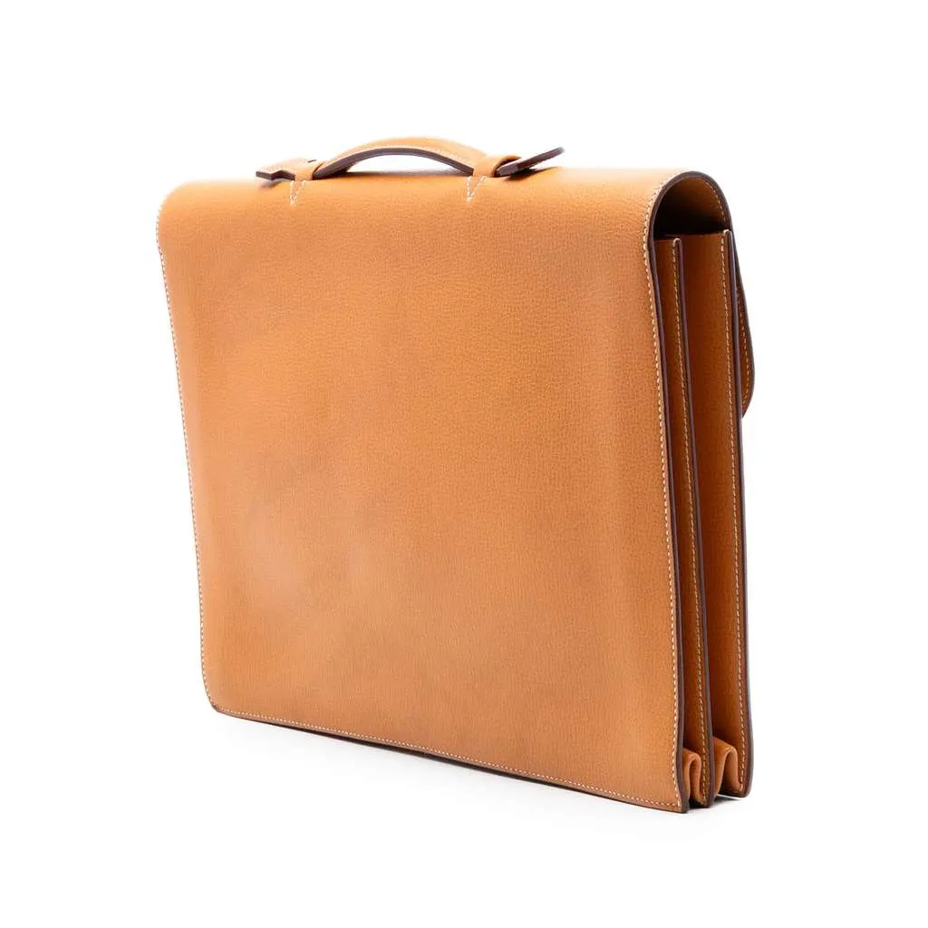 Hermès Barenia Sac a Depeches 38 Brown Leather Very good - Back View