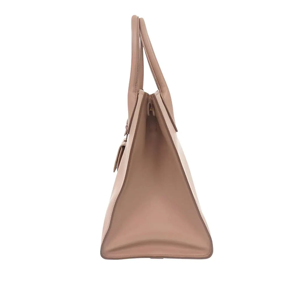 Prada Medium Saffiano Cuir Monochrome Top Handle Tote Brown Leather Very good - Inside View