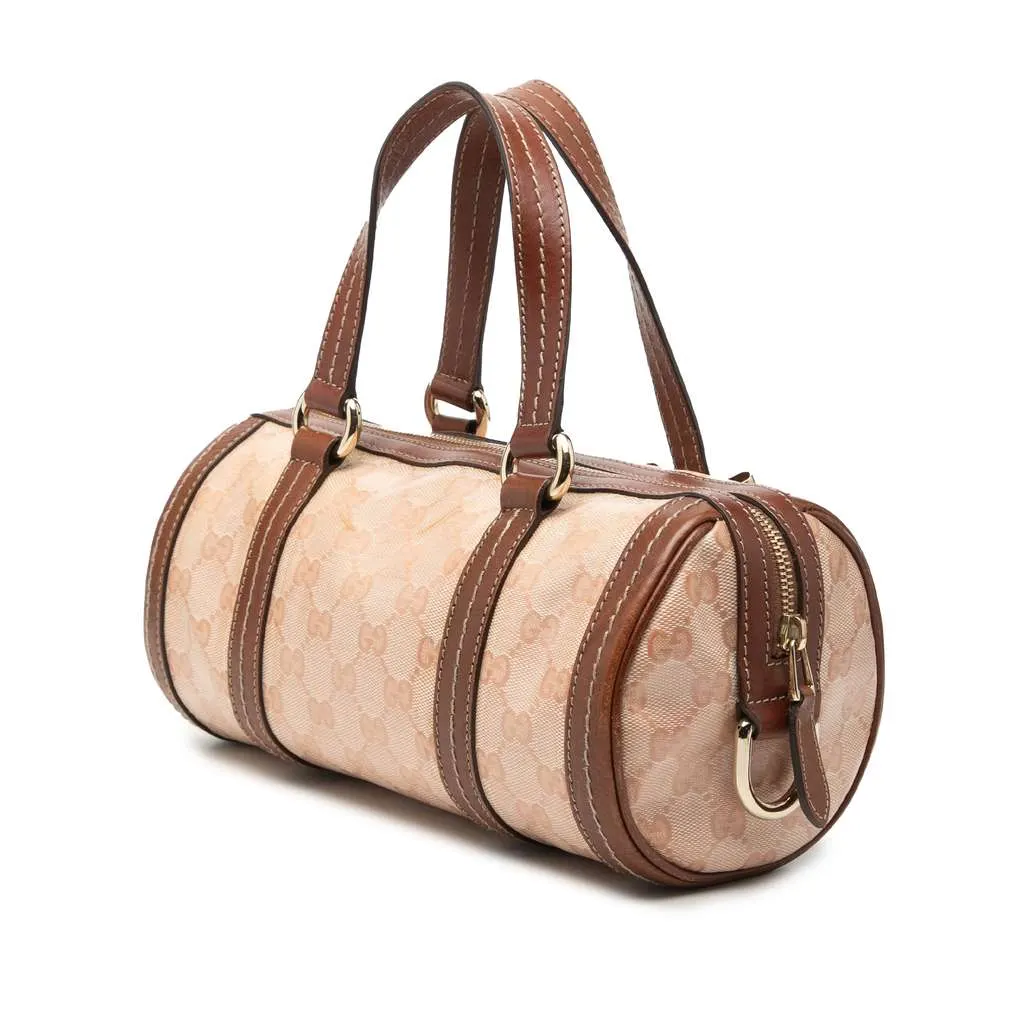 Gucci Small GG Crystal Duchessa Boston Bag Pink Canvas Very good - Back View