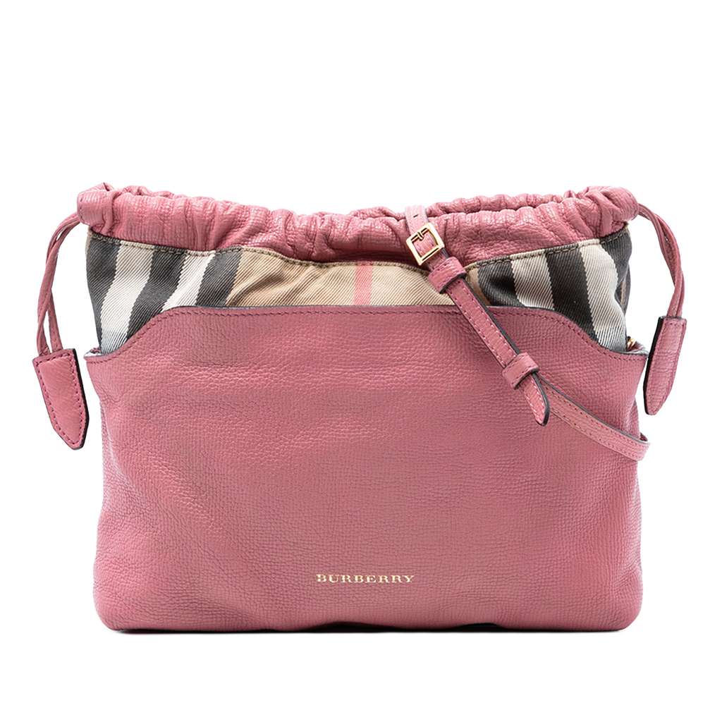 Burberry House Check Canvas and Calfskin Little Crush Crossbody