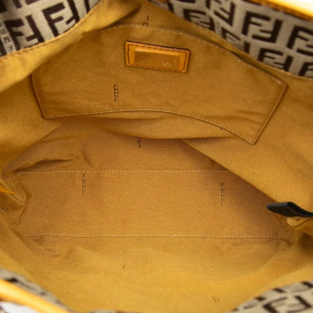 Fendi Zucchino Canvas Chef Front Pocket Shopping Tote Beige Canvas Very good - Model View