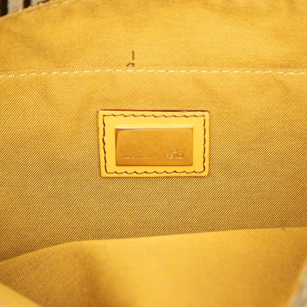 Fendi Zucchino Canvas Chef Front Pocket Shopping Tote Beige Canvas Very good - Box View