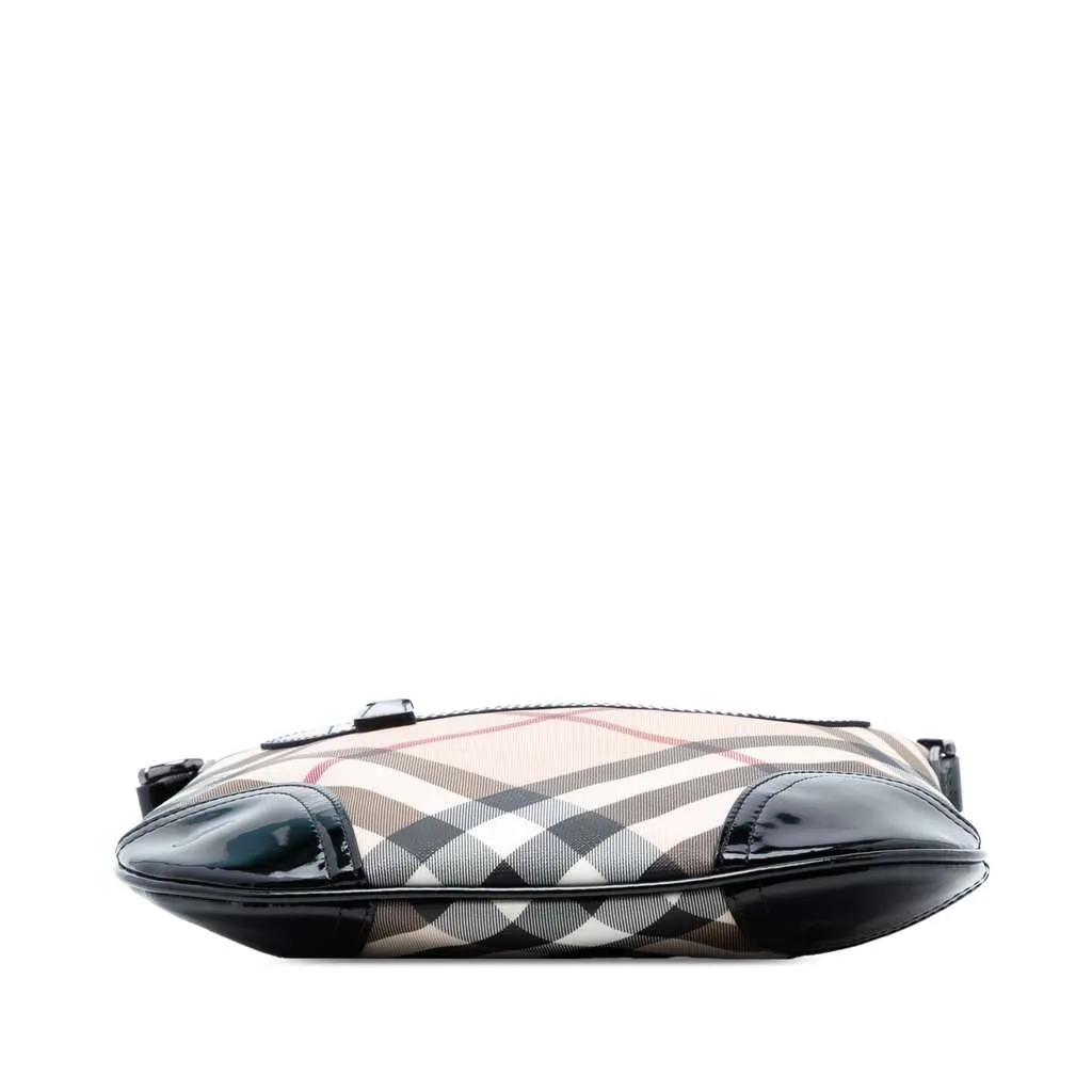 Burberry Supernova Check Coated Canvas Dryden Crossbody Beige Good - Inside View