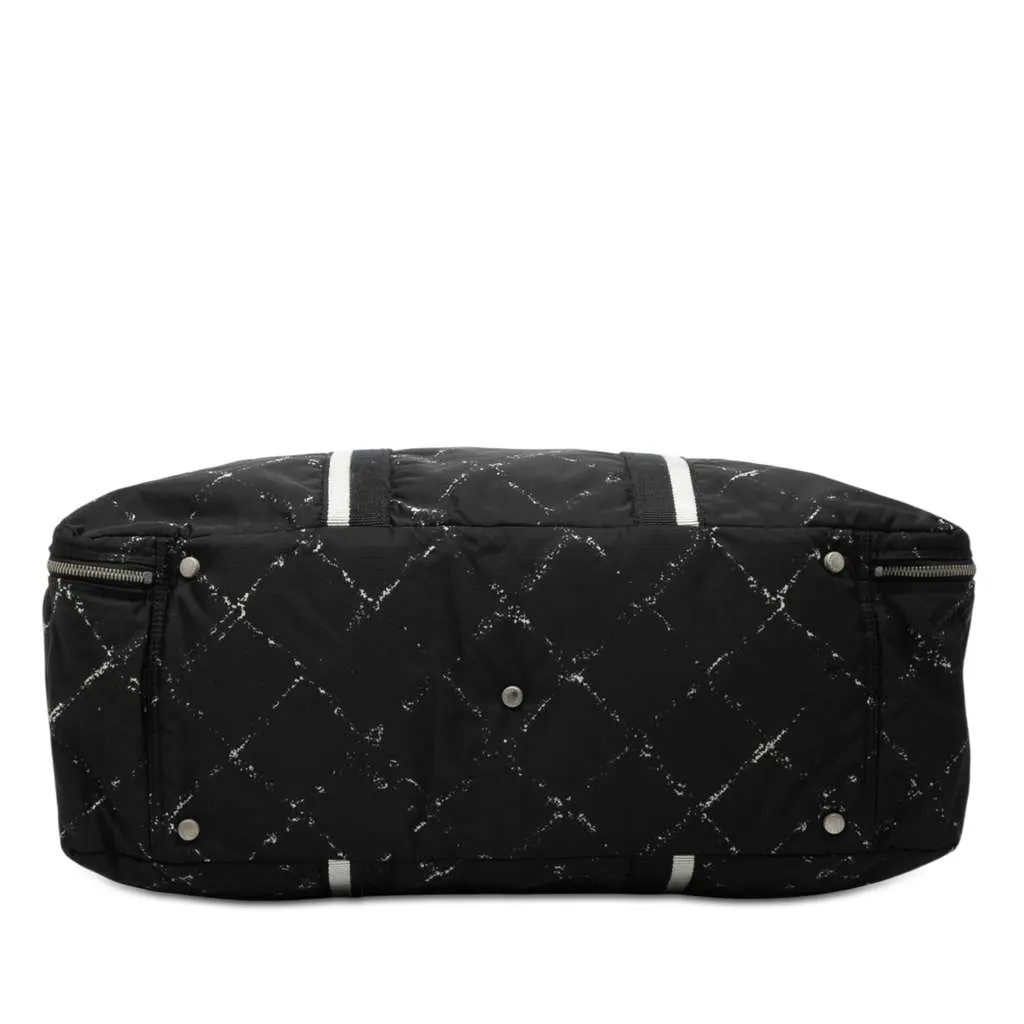 Chanel Old Travel Line Nylon Double Zip Travel Bag Black Very good - Inside View