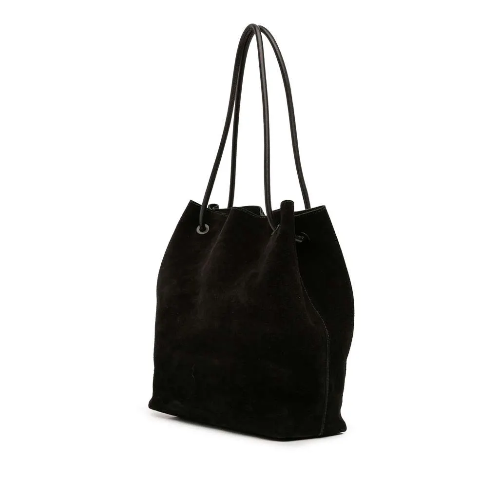 Gucci GG Suede Gifford Tote Black Leather Very good - Back View