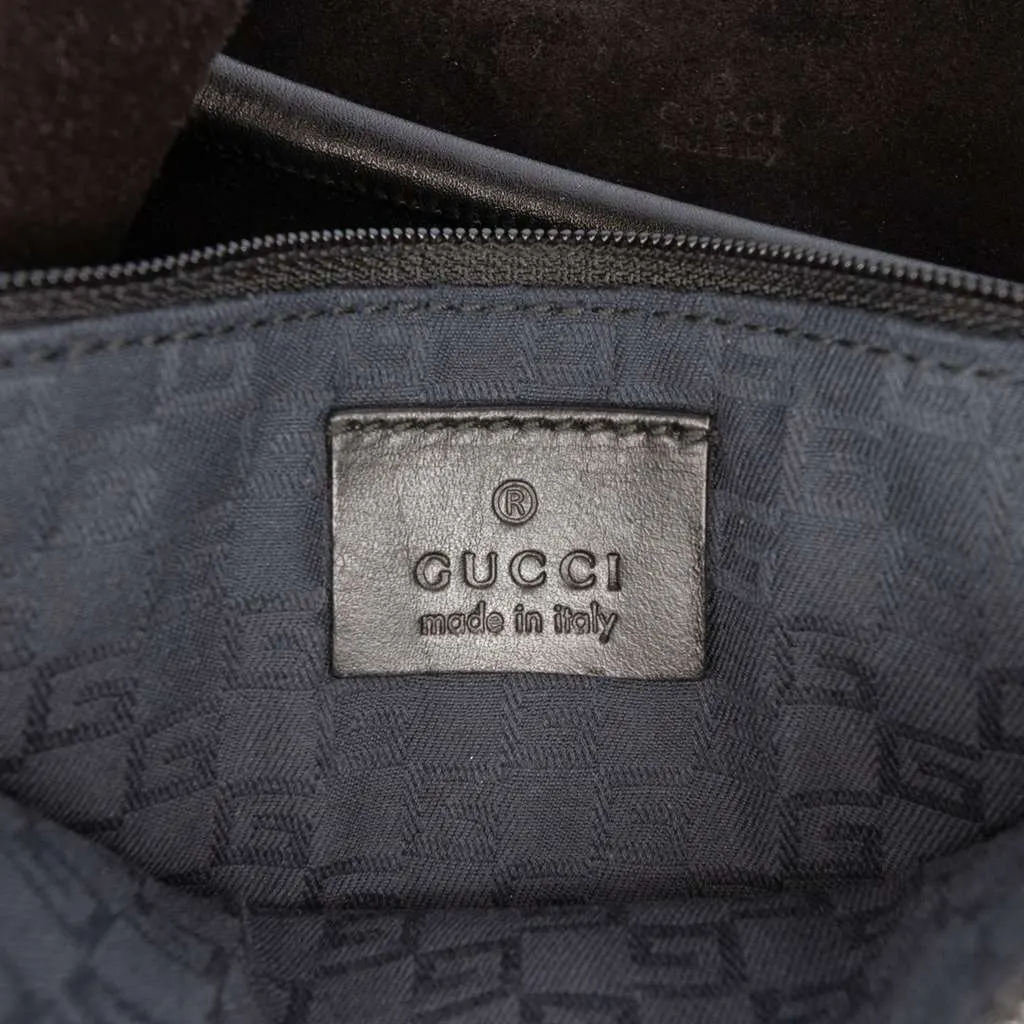 Gucci GG Suede Gifford Tote Black Leather Very good - Box View