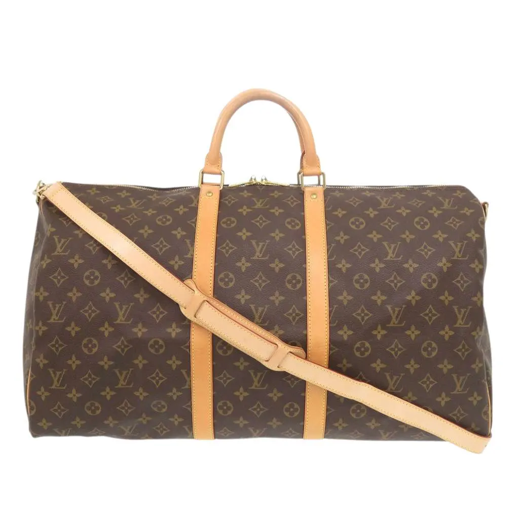 Louis Vuitton Monogram Keepall Bandouliere 55 Brown Very good - Front View