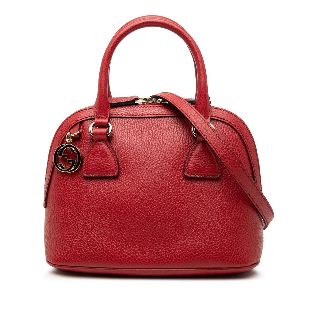 Gucci Mini Leather GG Charm Dome Satchel