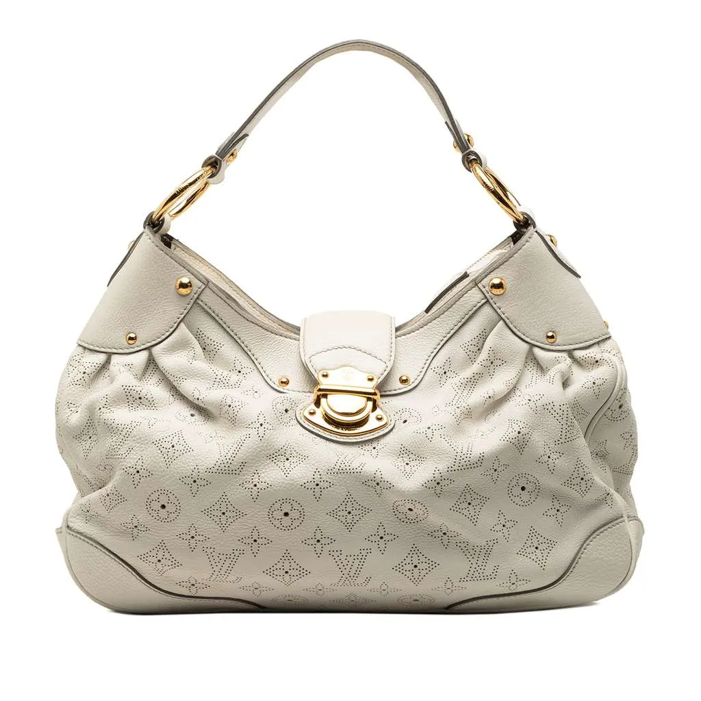 Louis Vuitton Monogram Mahina Solar PM White Leather Very good - Front View