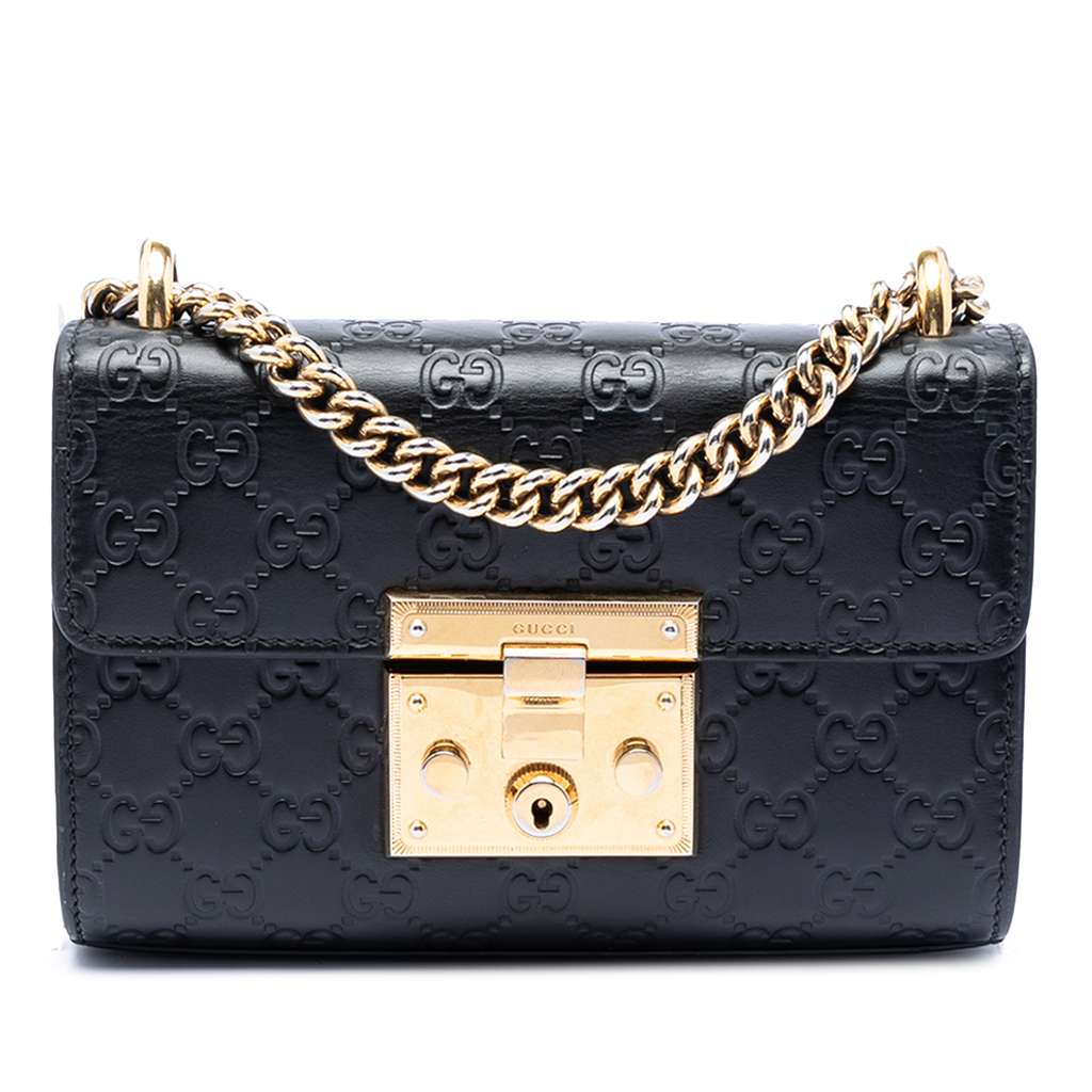 Gucci Small Guccissima Padlock Crossbody