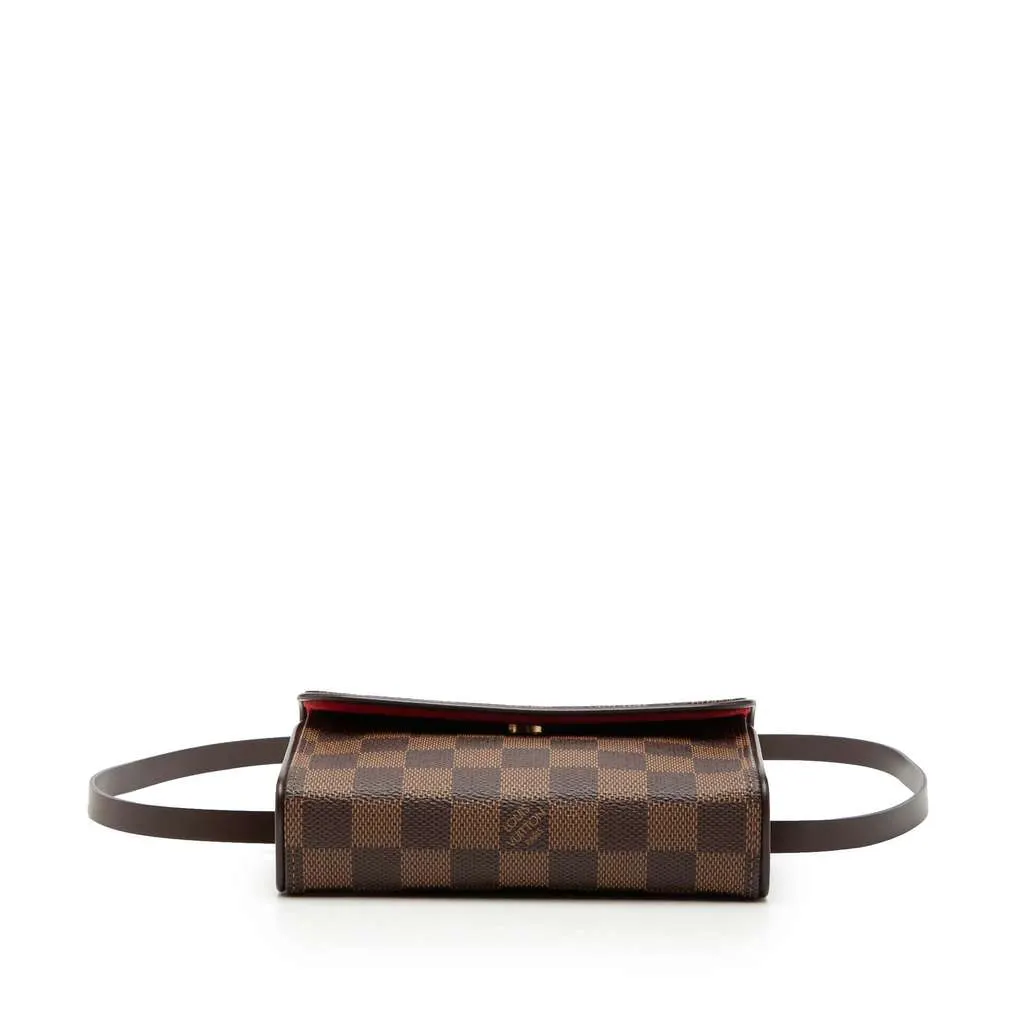 Louis Vuitton Damier Ebene Pochette Florentine Brown Very good - Inside View