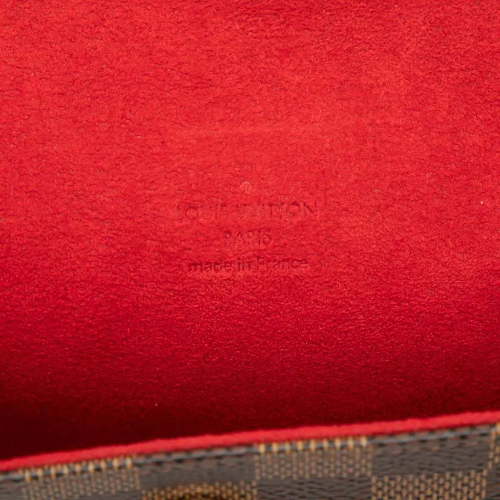 Louis Vuitton Damier Ebene Pochette Florentine Brown Very good - Box View