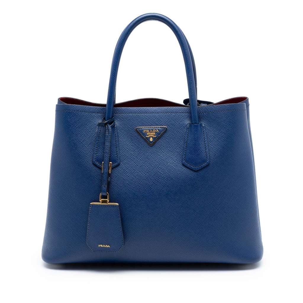 Prada حقيبة سافيانو كوير متوسطة الحجم مزدوجة